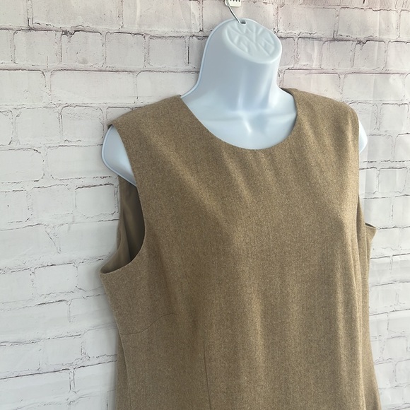 Liz Claiborne Collection woolmark blend sleeveless shift midi dress size 16 - Picture 2 of 13